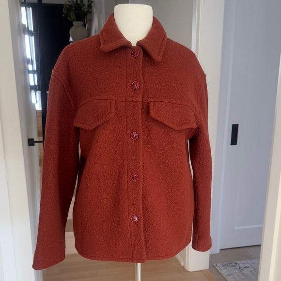 Aritzia Jackets & Blazers - ARITZIA Sunday Best Sky Wool Terracotta Utility Shirt Jacket M